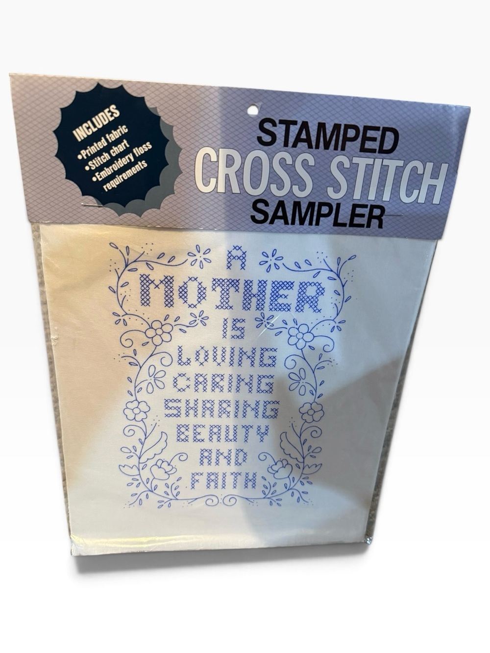 Vintage stamped cross stitch by Bucilla NIP Floss is NOT Included